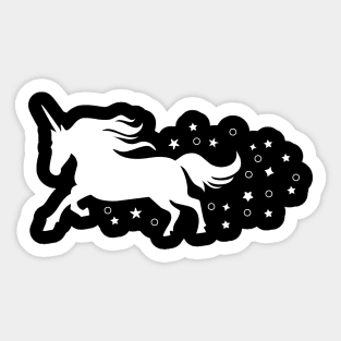 Magical running unicorn Sticker